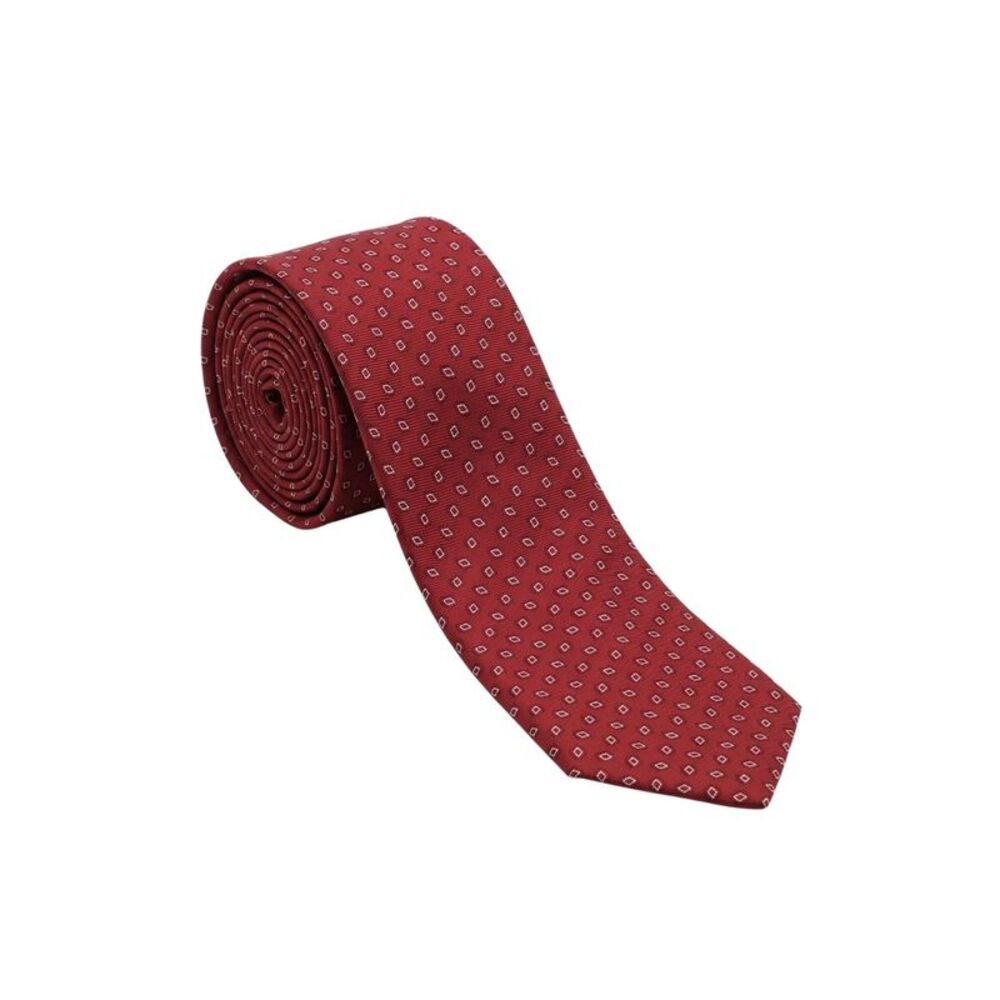 Armani Collezioni Mens Red / Gold Mini Motif Silk Neck Tie